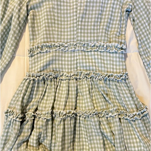 Plaid Ruffle Detailed Dress - Picture 6 of 10